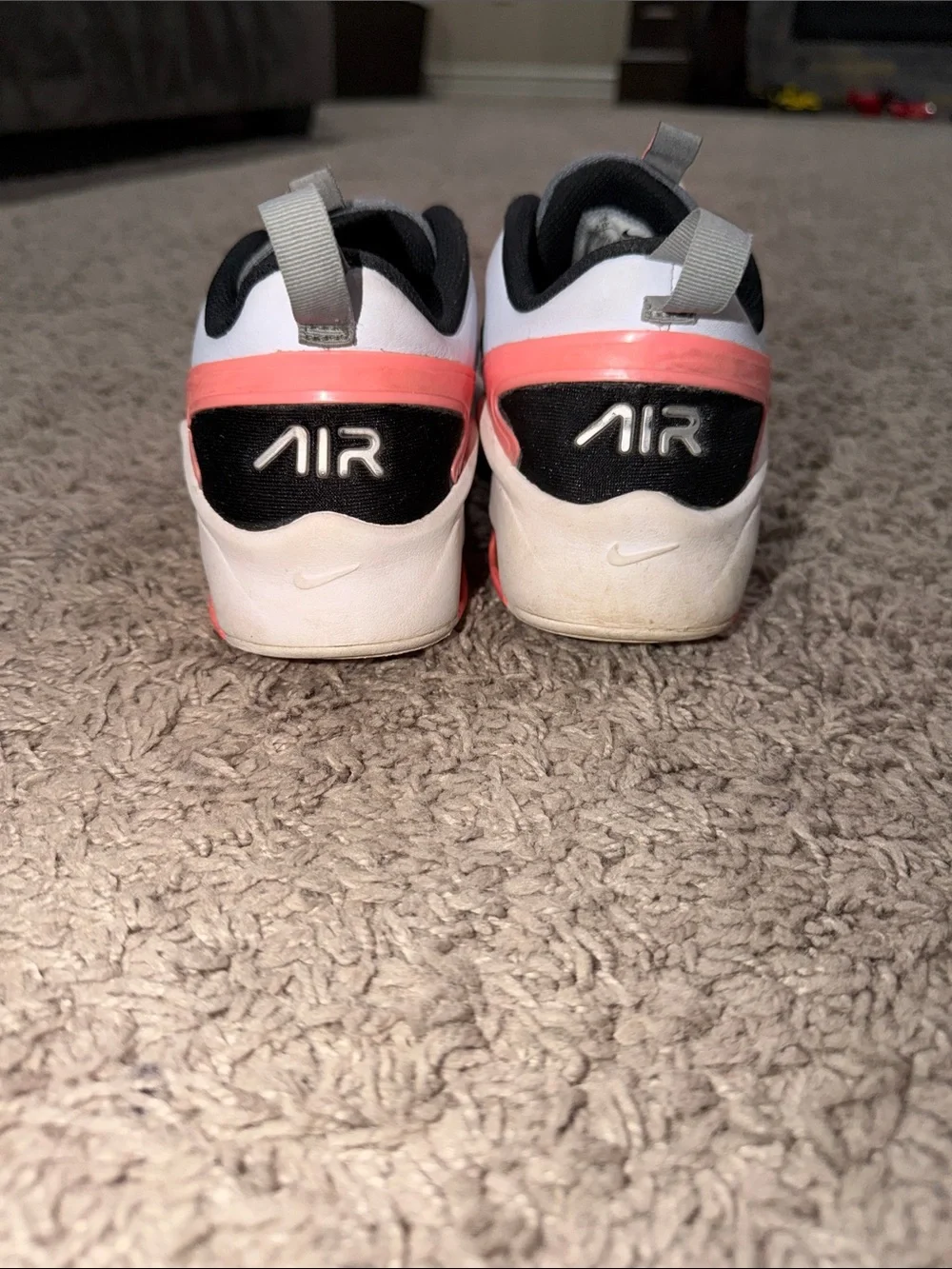 Nike Kids Air Max Sneakers in Gray, Coral & Black